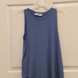 Blue sleeveless shirt